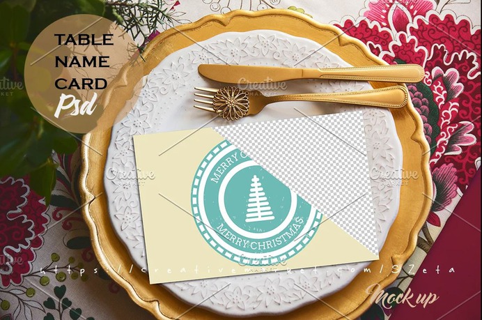 Mockup holiday menu PSD
