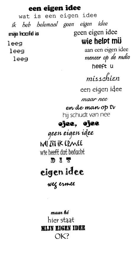 vormgedicht : een eigen idee