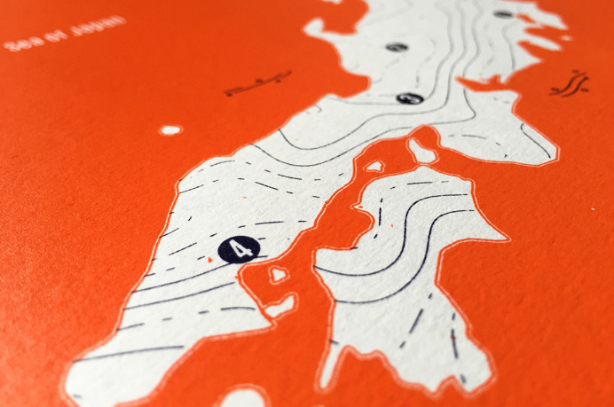 Personalized travel map of your adventure. Screen print map
