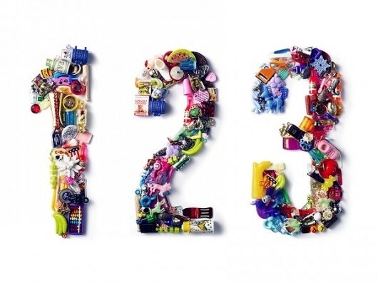Joshua Scott Toy Font | Trendland: Fashion Blog & Trend Magazine #found #rainbow #objects #typography
