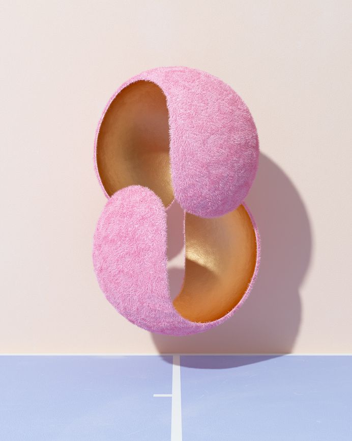 Tennis, from molistudio #surreal #minimalism #pastel #3D #graphic #sport