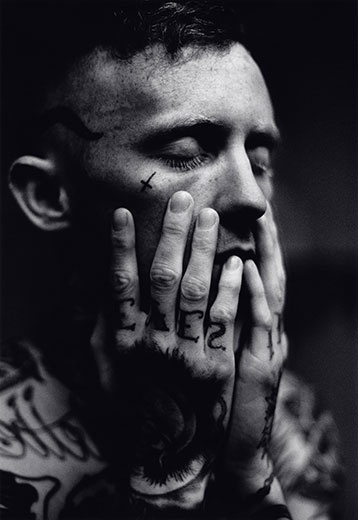 Beautiful/Decay Cult of the Creative Arts #cross #tattoo #portrait