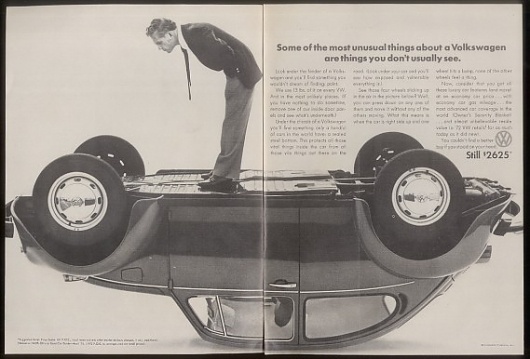 1974 VW Volkswagen Beetle upside-down car photo ad | eBay #volkswagen #1970s