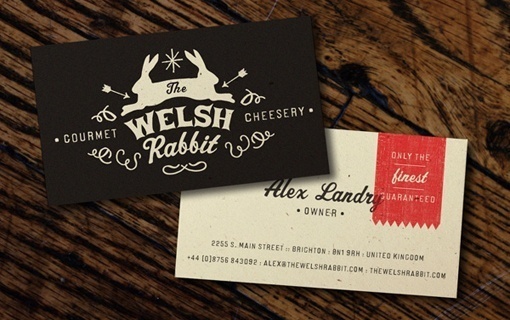 Business card design idea #180: The Welsh Rabbit #design #graphic #cards #business