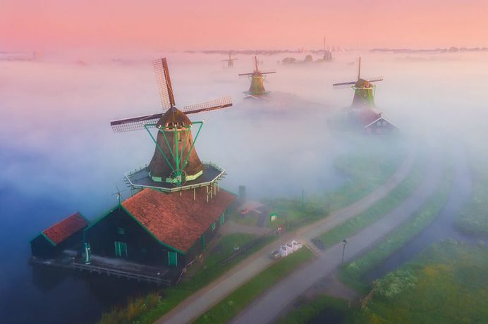 Magic Windmills: Gorgeous Sunset Photography by Albert Dros