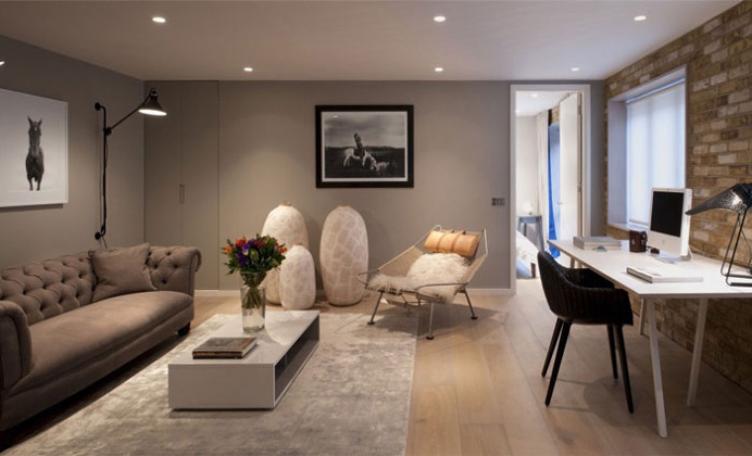 Luxurious London House with Exposed Brick Wall - #decor, #interior, #homedecor,