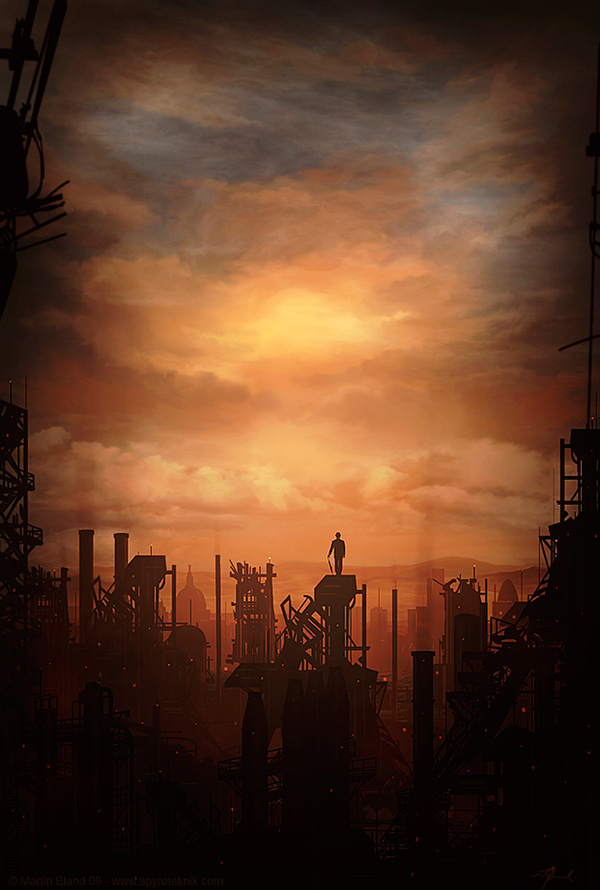 The Art Of Animation, Martin Bland #fantasy #stranger #illustration #industrial #concept #silhouette #painting #art