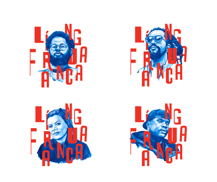 Língua Franca - Álbum on Behance #illustration #blue #french #type