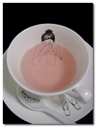 designers block #esther #teacup #girl #illustration #horchner