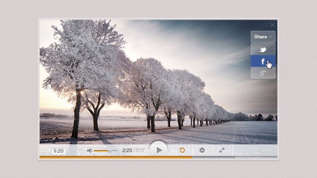 Gray video player with progress bar Free Psd. See more inspiration related to Light, Video, Bar, Buttons, Gray, Psd, Progress bar, Progress, Video player, Player and Horizontal on Freepik.