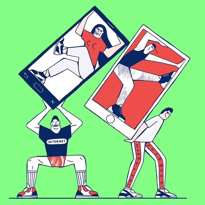 Données personnelles sur le web : vous les aimez, protégez vous ! Une autre de mes illustrations pour @qqfait #internet #stuck #smartphones #facebook #instagram #databroker #muscle #protection
