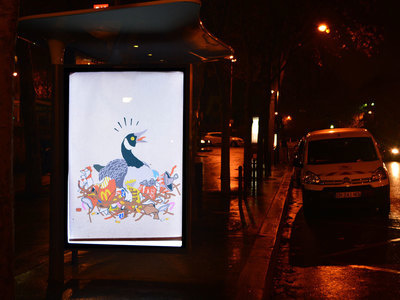 Brandalism, Paris, artwork by Unga