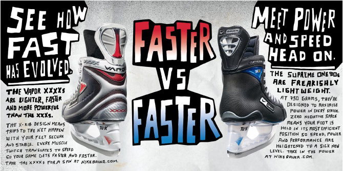 Nike Bauer - Harsky #hockey #handwritten #ad