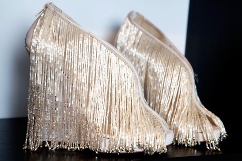 Pinned Image #laboutin #beads #shoes #marchesa