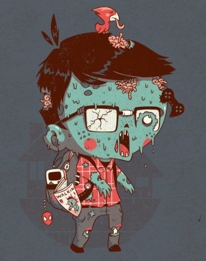 nerdead | Flickr - Photo Sharing! #nerd #dead #illustration #zombie