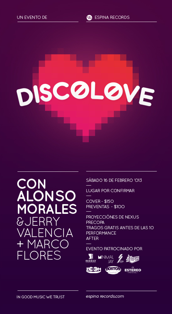 Discolove by Espina Records #grid #music #love #pink #purple #disco #mxico #dj #sonora #kestudiomx