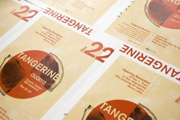 Tangerine: 2012 BFA Graphic Design Exhibition on Behance #thesis #print #communications #public