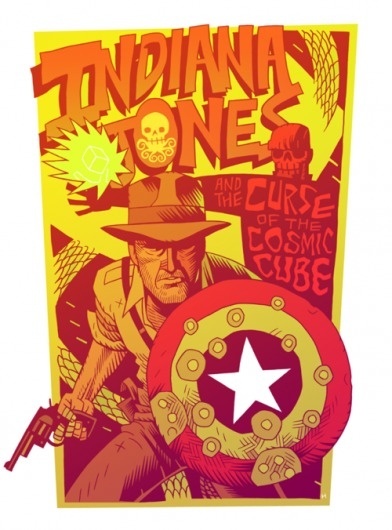 http://mrhipp.tumblr.com/ #jones #indiana #mashup #dan #hipp #illustration #comics