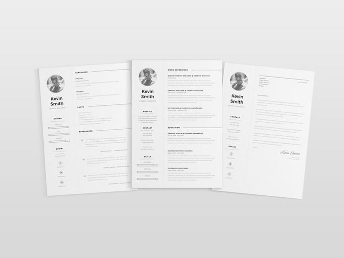 Free Minimal Elegant CV Template for Job Seeker