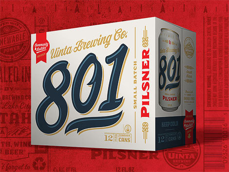 Uinta 801 Pilsner Case #packaging #beer