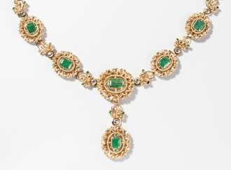Smaragd-Diamant-Collier