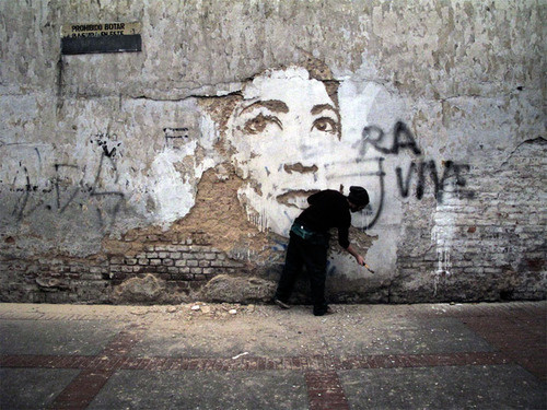 Street art(Deconstructed Wall Art by Alexandre Farto, aka VHILS, viaÂ theblackworkshop) #farto #alexandre #art #street