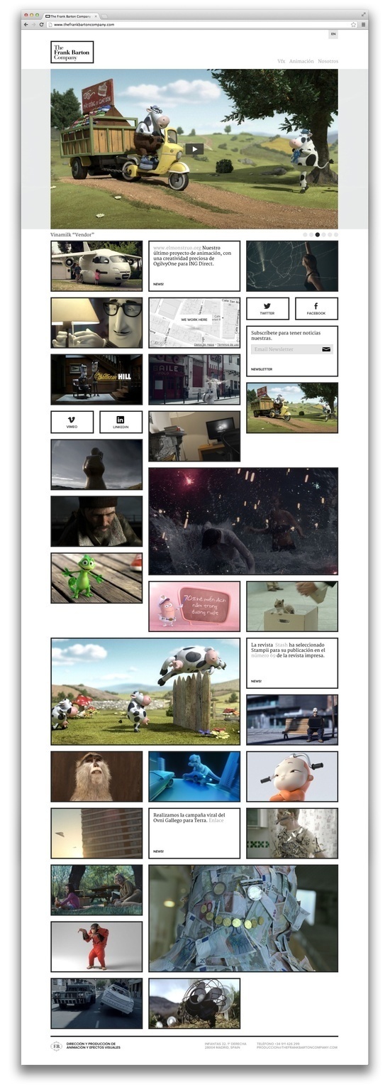 The Frank Barton Company —. Website #shtml #grid #layout #web