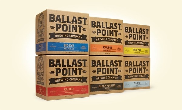 New Logo, Identity, and Packaging for Ballast Point by MiresBall #shipper