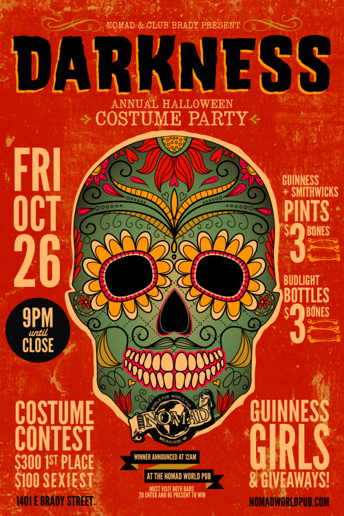 Darkness #halloween #nomad #milwaukee #design #world #bar #poster #pub