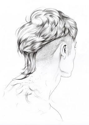 Lítill Blóm sexy undercut hair illustration male drawn minimal
