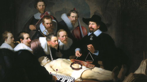 'The Music Lesson' #Rembrant #The Anatomy Lesson #music #photoshop #The Music Lesson