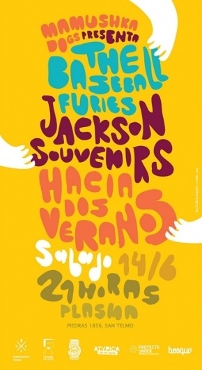 BOSQUE Estudio/Taller Mamushka Dogs records - #type #illustration #yellow #poster