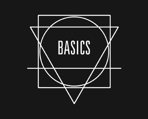 Basics Daniel Ray Cole #circle #line #basics #triangle #square #logo #typo