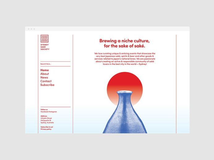 Sydney Saké Society - Mindsparkle Mag Kevin Teh designed Sydney Saké Society – A brand identity project for a saké organisation in Sydney. #logo #packaging #identity #branding #design #color #photography #graphic #design #gallery #blog #project #mindsparkle #mag #beautiful #portfolio #designer