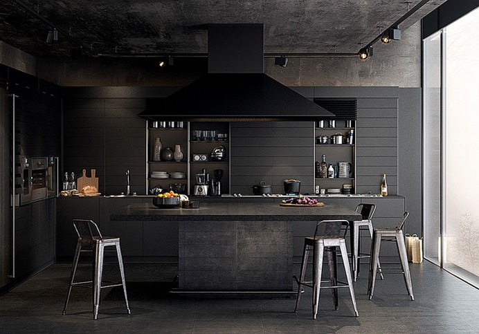 80 Black Kitchen Creative Designs - #design #kitchen #black #furniture #decor #interior #home