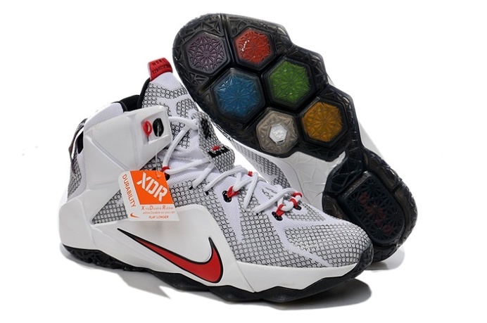 Mens Nike Shoes Zoom Lebron Xii 12 White Red Rose