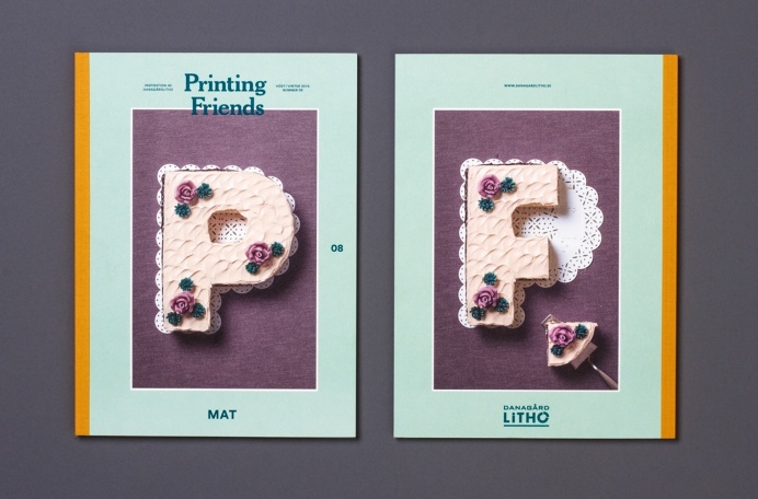 Printing Friends, the inspiring magazine for creatives, took a culinary trip around the world and ate mash potato typography, a coconut flav #cake #colourful #tactile #design #graphic #food #cover #snask #f #colorful #handmade #p #spread #editorial #magazine #typography