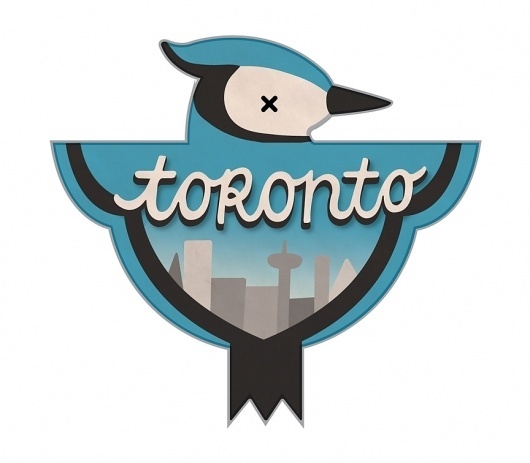 Toronto - The Everywhere Project #canada #burke #bird #illustration #jay #blue #toronto #fatti