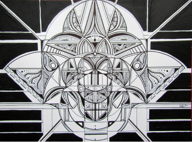 Deco Art mixed media by Nadja Christin #artdeco #starwars #black #white #drawing #painting #illustration