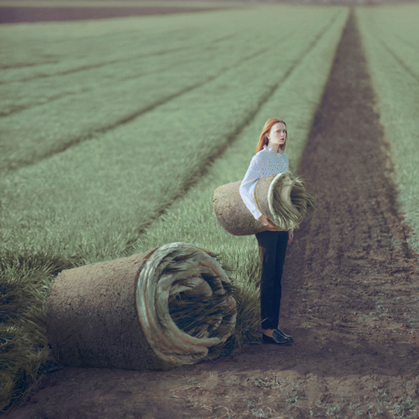 Oleg Oprisco's Stylized Photography Indulges the Fantasy of Escape | Hi-Fructose Magazine #stylish #field #turf #escape #grass #photography #beauty