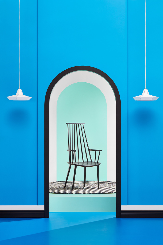 interior design blue minimal mindsparkle mag danish scandinavian designer sweden beauty beautiful product mirror clock chair room chambre