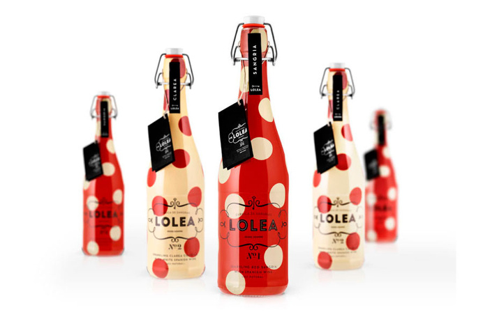 #packaging #identity #Lolea #sangria #red #white #polkadot