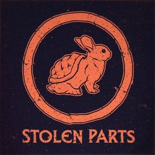 Stolen Parts 7″ Cover | Album Art | Jeff Finley #album #stolen #jeff #shell #cover #record #finley #turtle #rabbit #parts