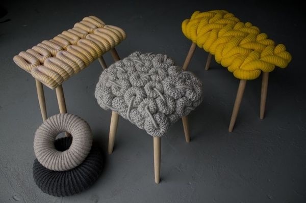 Knitted Stools #interior #creative #modern #design #furniture #architecture #art #decoration
