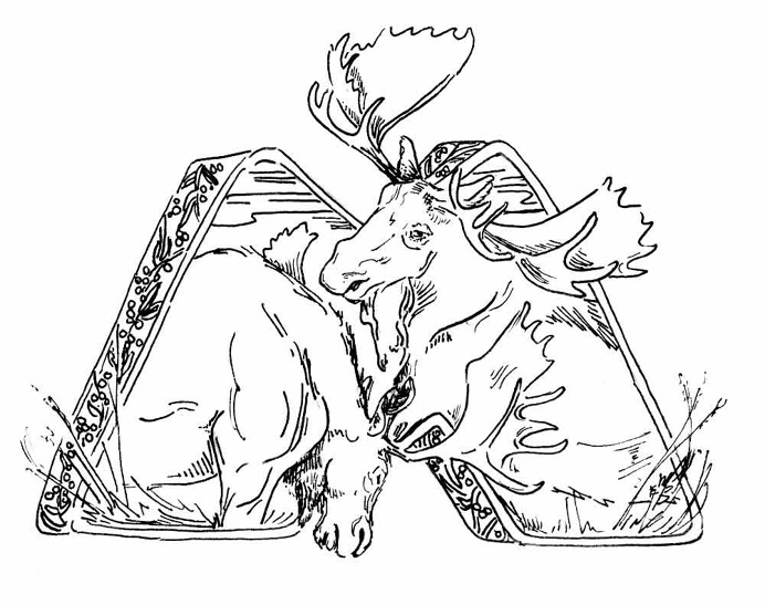 Moose for life #M #Moose #Alphabet #micron #letter #poster #lettering #pen #illustration