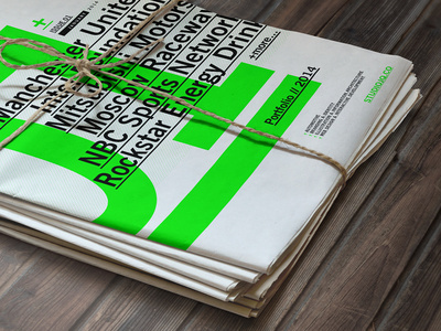 STUDIOJQ 2014 Portfolio // Newspaper #green #swiss #branding #print #portfolio #vibrant #newspaper #logo #type #layout #spot #typography