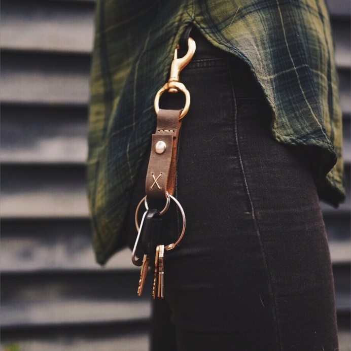 leather keychain