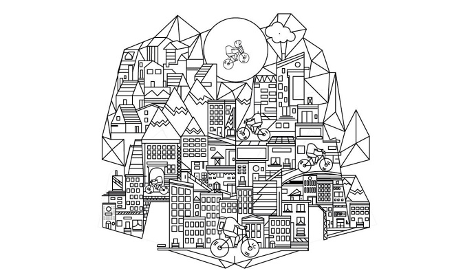 Home by Carlos Menna #poster #geometric #design #city #mexico #menna