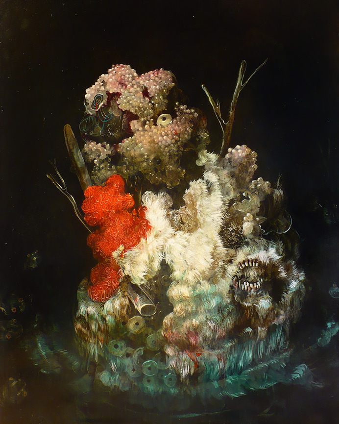 Biomorphic Paintings by Nicole Duennebier #art #painting