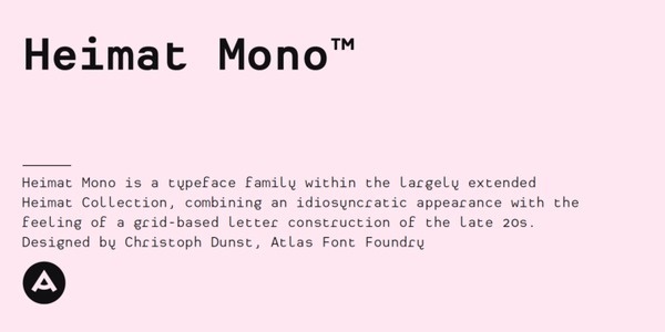Heimat Mono Webfont & Desktop font « MyFonts #mono